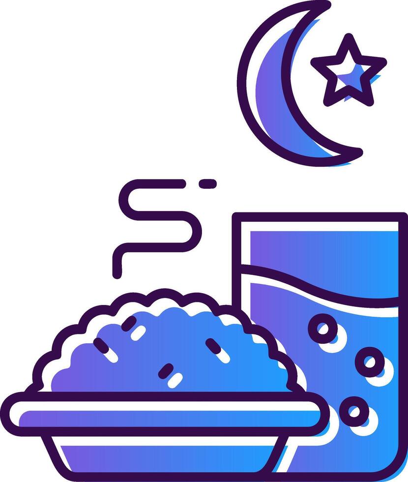 iftar Gradient gefüllt Symbol vektor