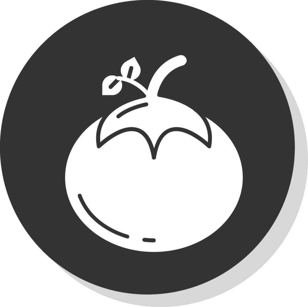 tomat glyf grå cirkel ikon vektor