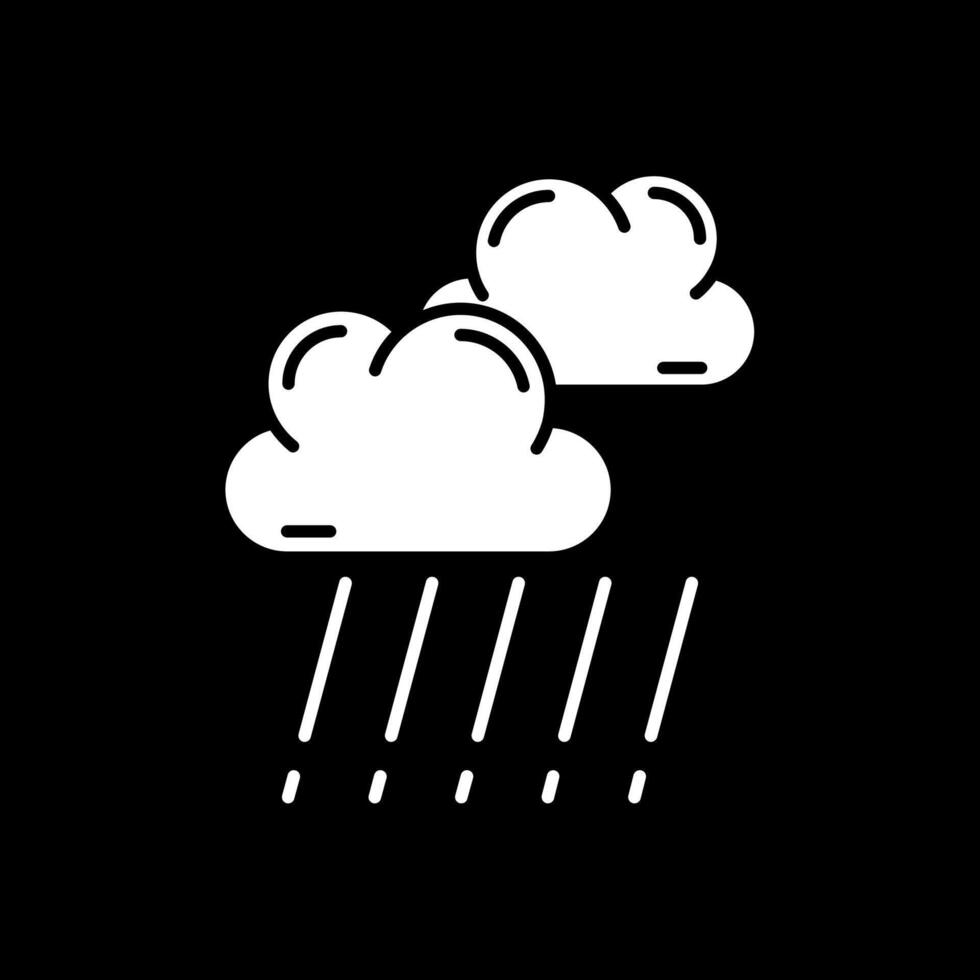 Regen-Glyphe invertiertes Symbol vektor