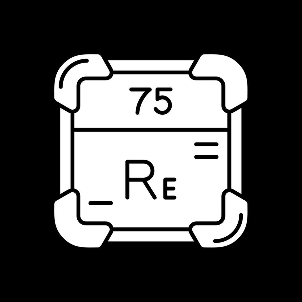 renium glyf omvänd ikon vektor