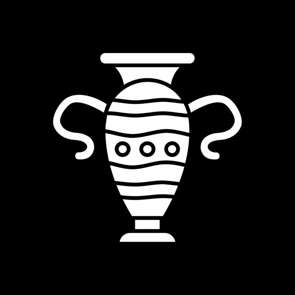 Vase Glyphe umgekehrtes Symbol vektor