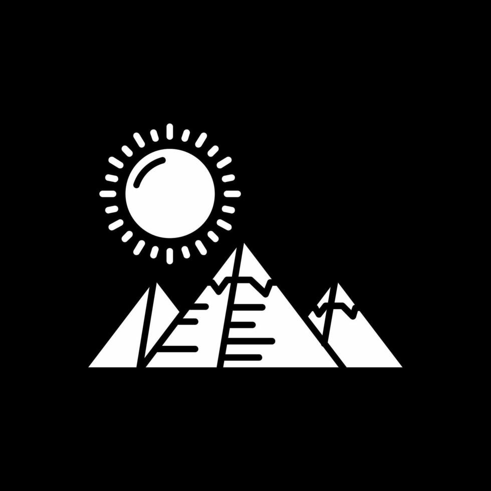 pyramider glyf omvänd ikon vektor