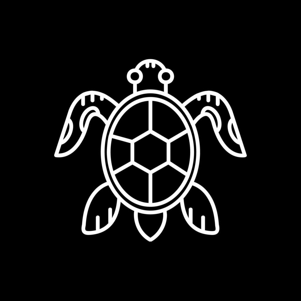 Symbol für umgekehrte Schildkrötenlinie vektor