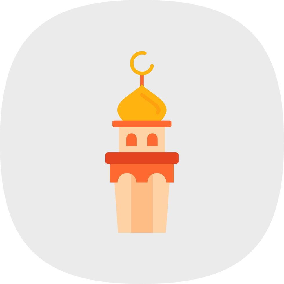 Minarett eben Kurve Symbol vektor