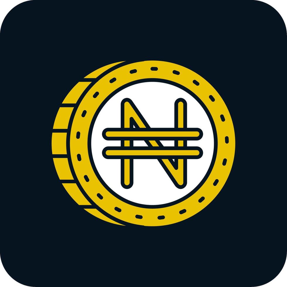 Namecoin-Glyphe zweifarbiges Symbol vektor