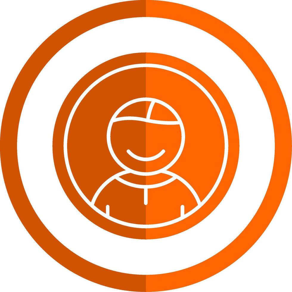 Benutzer Glyphe Orange Kreis Symbol vektor