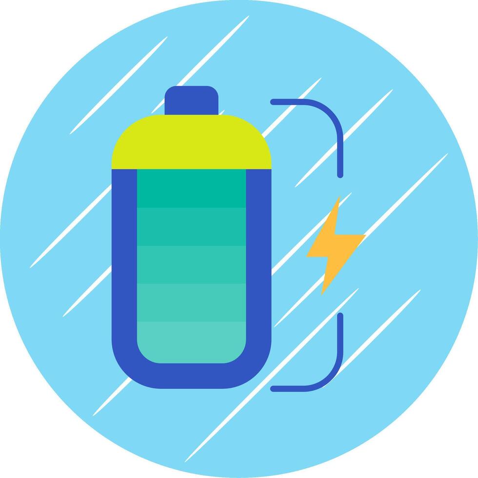 Batterie eben Blau Kreis Symbol vektor