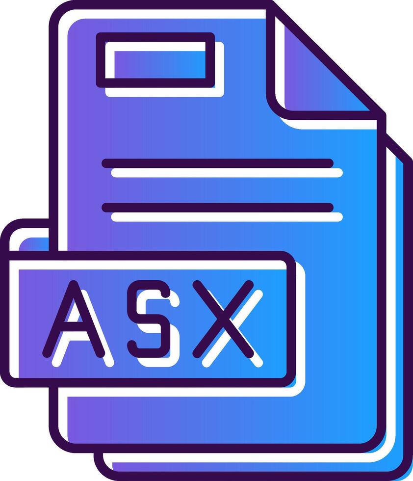 asx Gradient gefüllt Symbol vektor