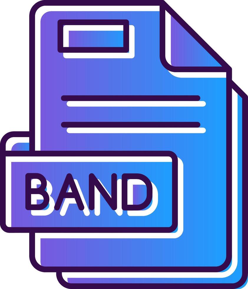 Band Gradient gefüllt Symbol vektor