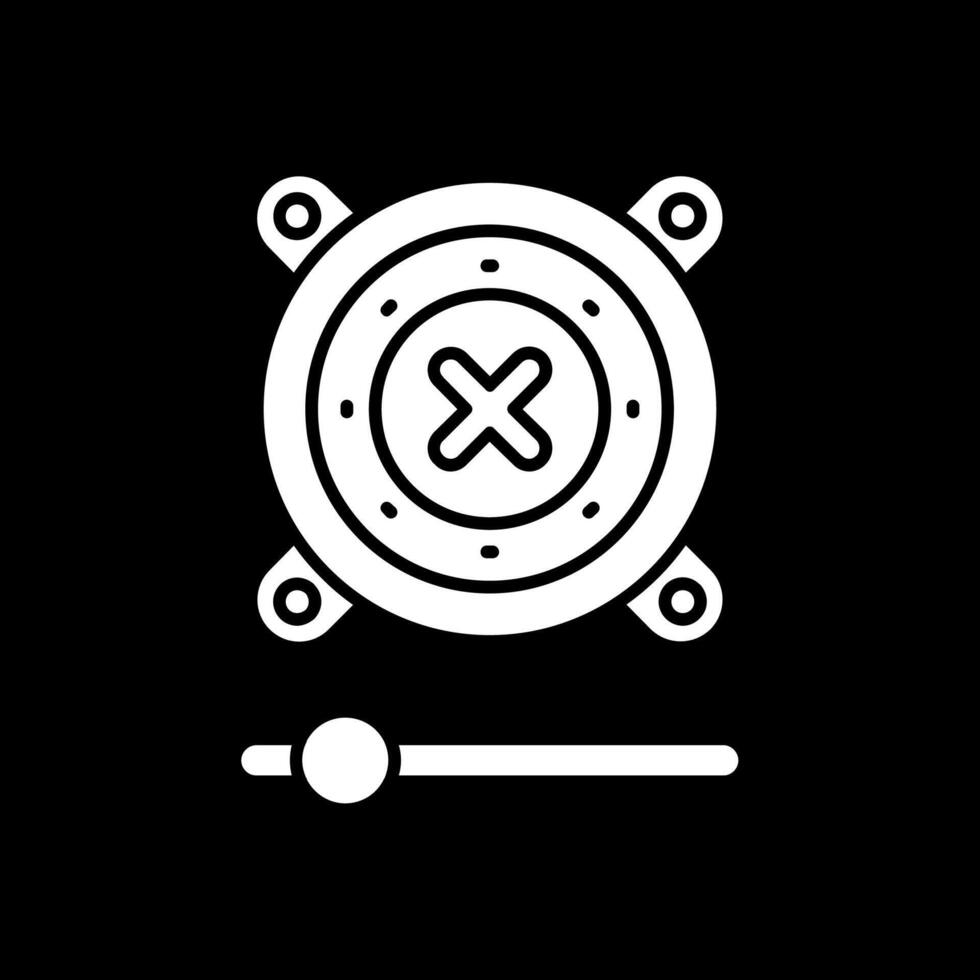 Lautsprecher-Glyphe invertiertes Symbol vektor
