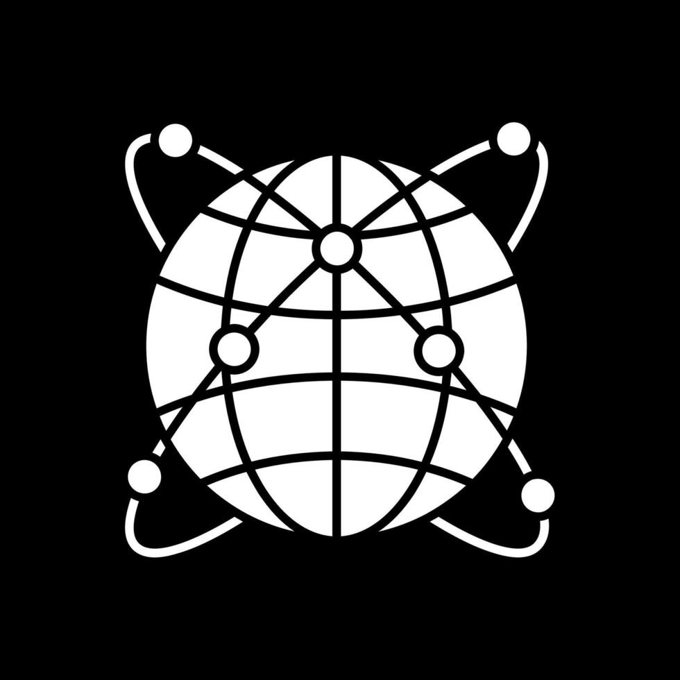 Invertiertes Symbol für Internet-Glyphe vektor