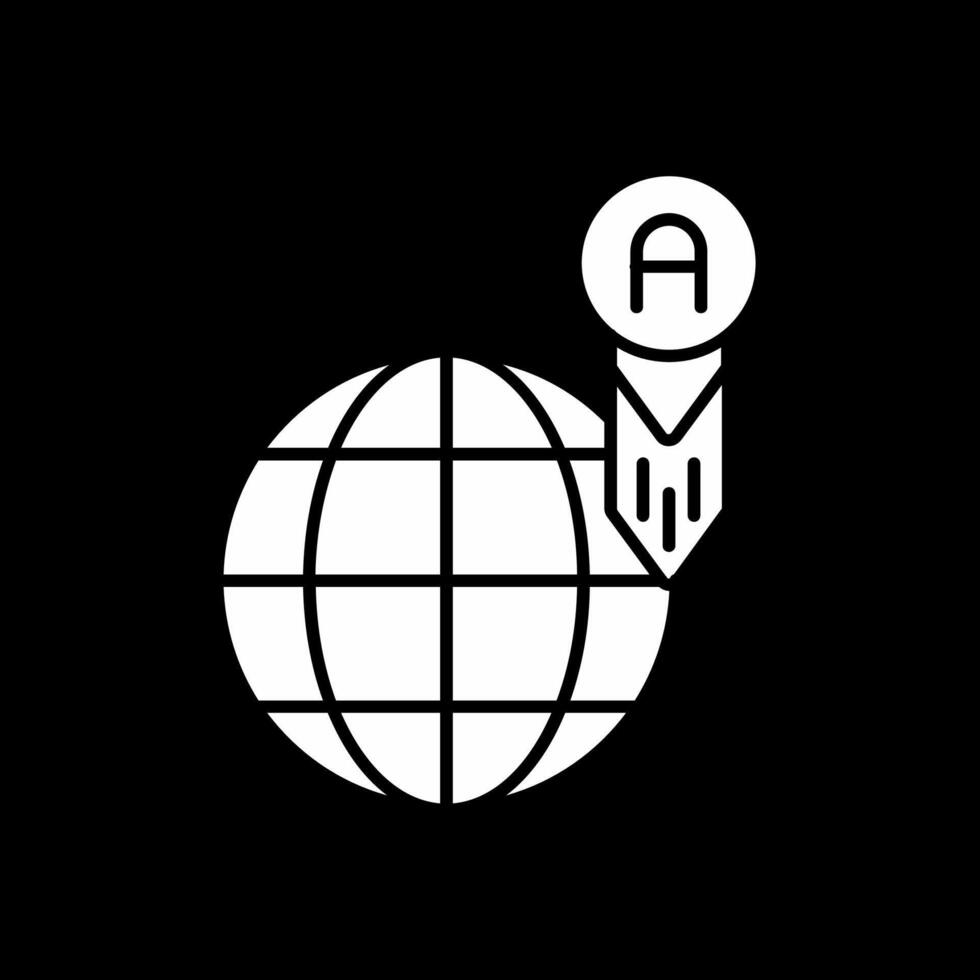 weltweites Glyphen-invertiertes Symbol vektor