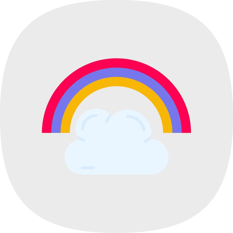 Regenbogen eben Kurve Symbol vektor