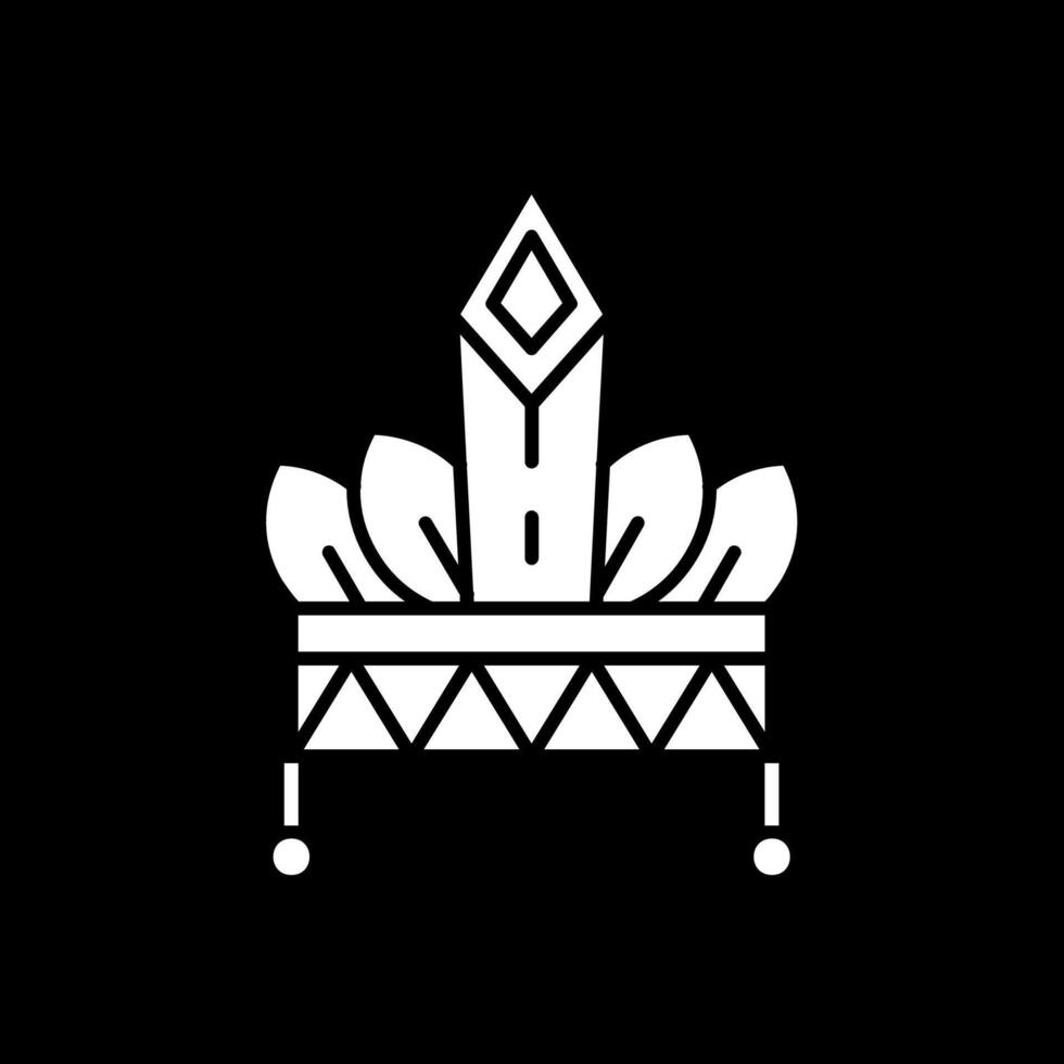 Hut-Glyphe invertiertes Symbol vektor