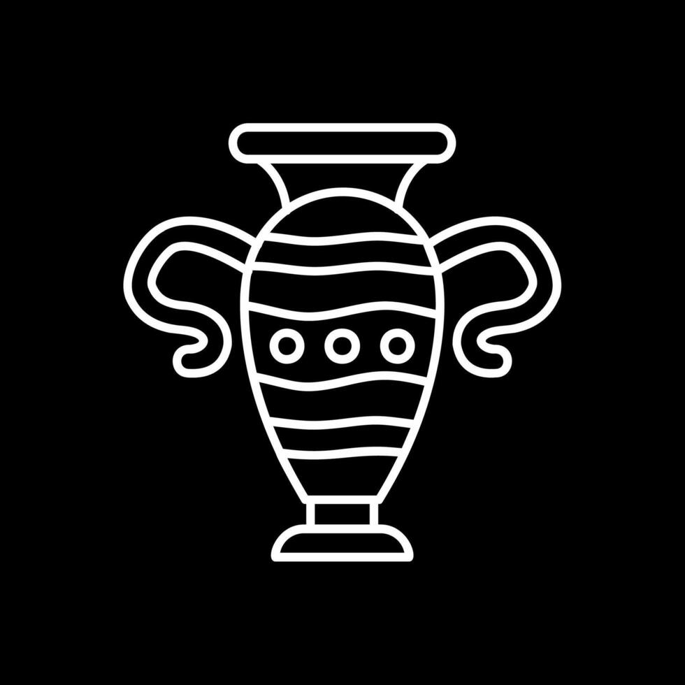 Vase-Linie umgekehrtes Symbol vektor