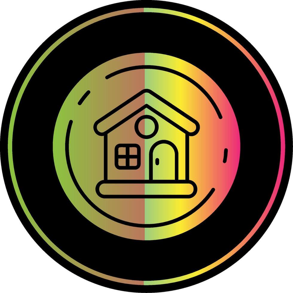 Zuhause Glyphe fällig Farbe Symbol vektor
