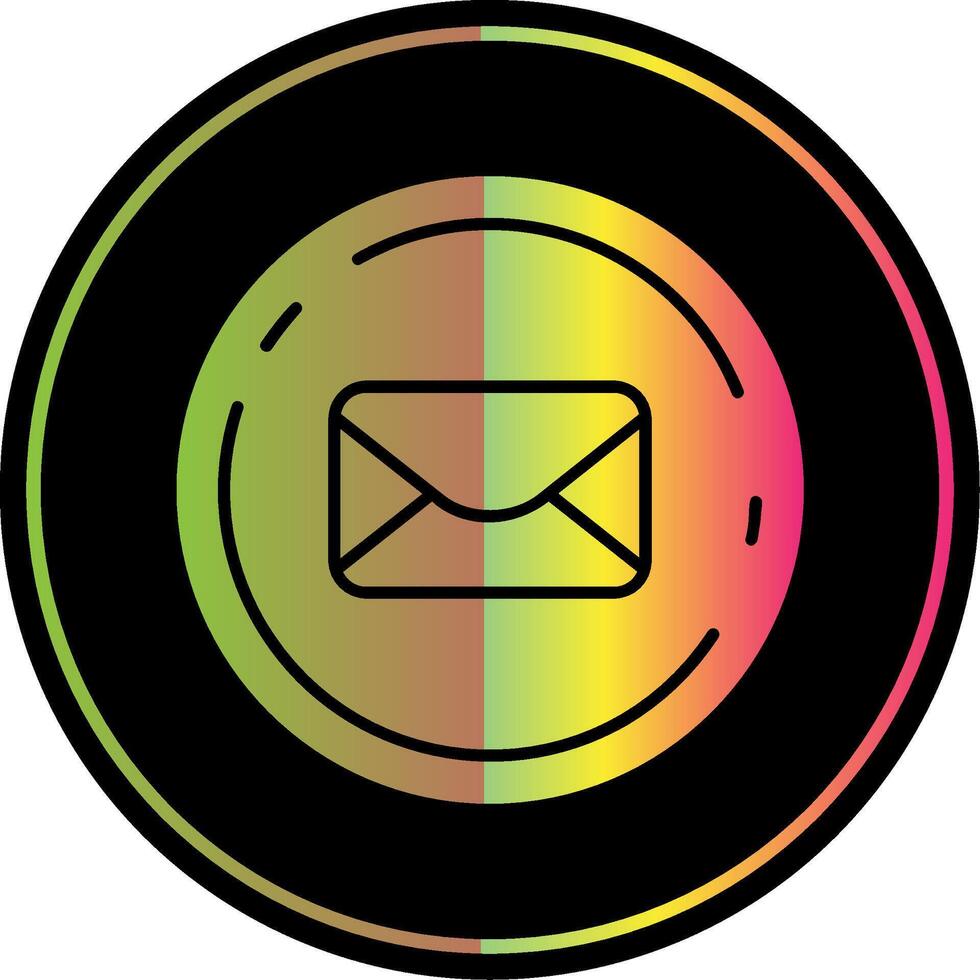 Email Glyphe fällig Farbe Symbol vektor
