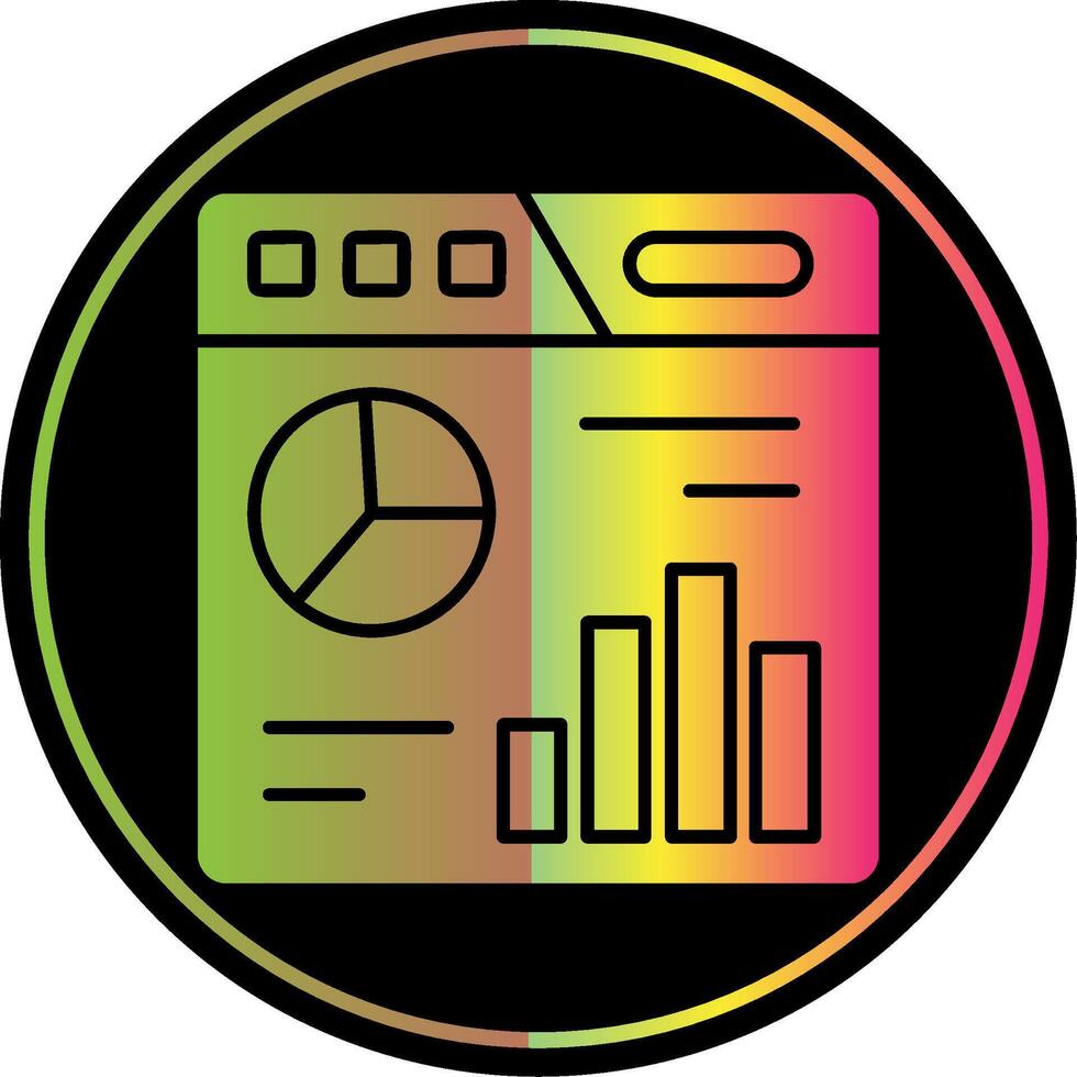 Instrumententafel Glyphe fällig Farbe Symbol vektor