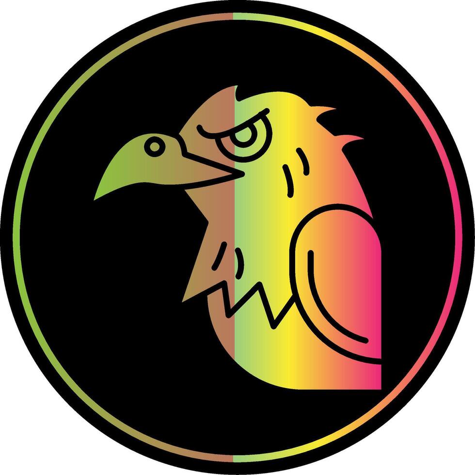 Adler Glyphe fällig Farbe Symbol vektor
