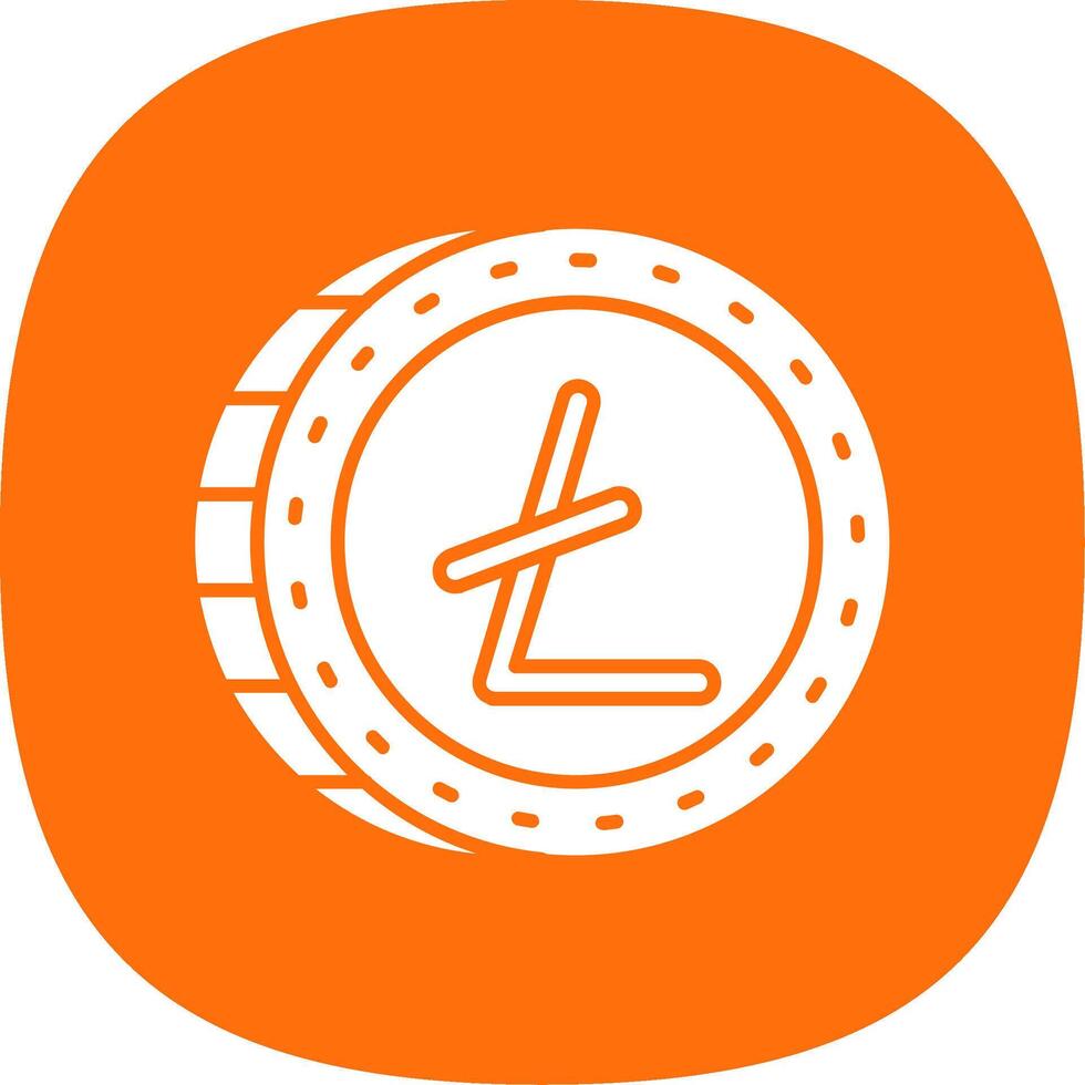 Litecoin Glyphe Kurve Symbol vektor