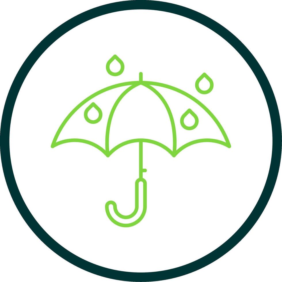 Regenschirm Linie Kreis Symbol vektor