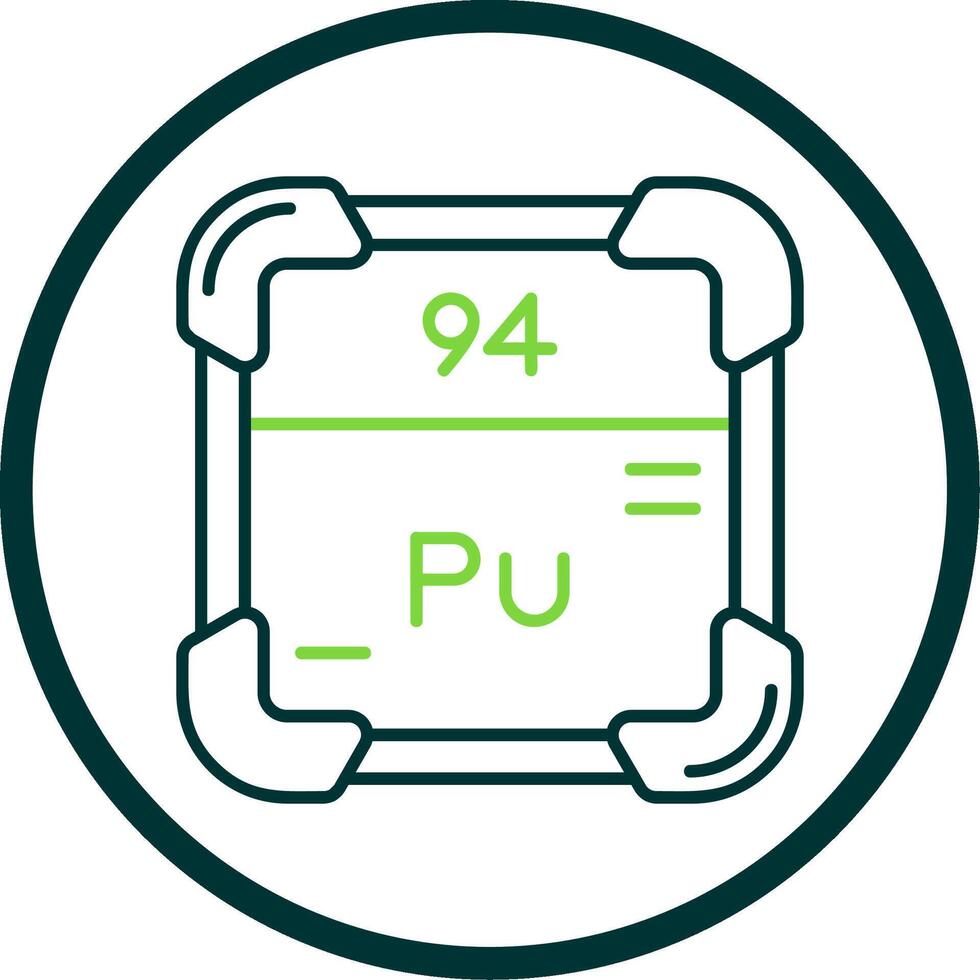 Plutonium Linie Kreis Symbol vektor