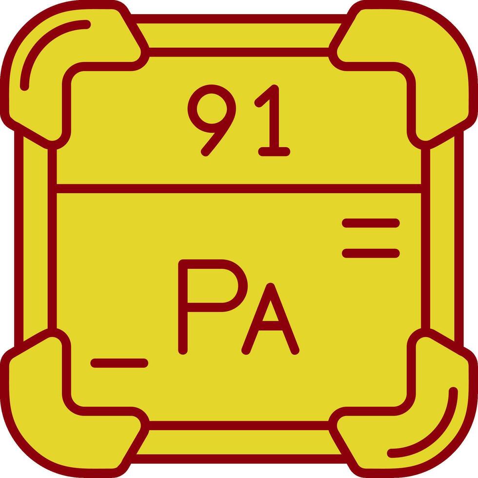 Protactinium Jahrgang Symbol vektor