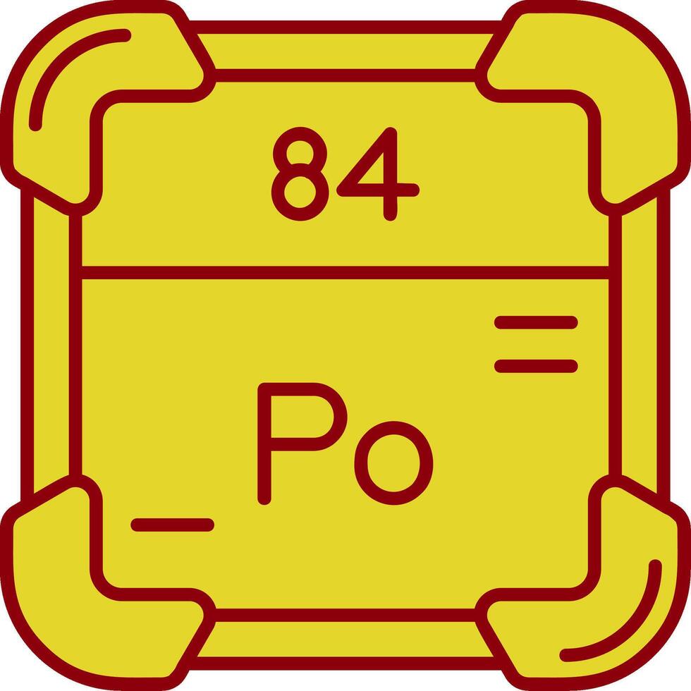 Polonium Jahrgang Symbol vektor