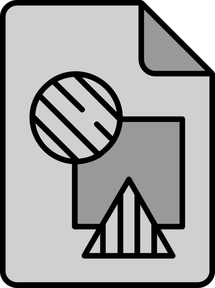 Datei Linie gefüllt Graustufen Symbol vektor