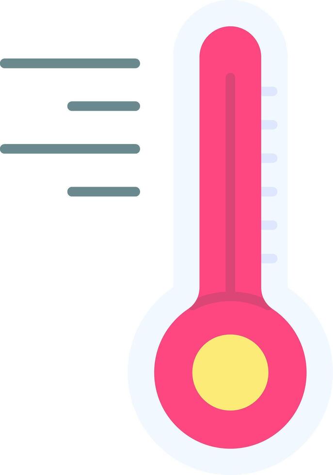 Thermometer eben Licht Symbol vektor