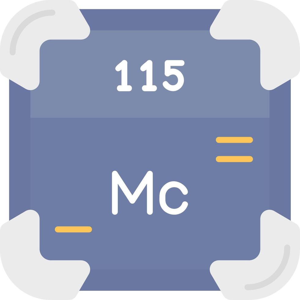 moscovium eben Licht Symbol vektor