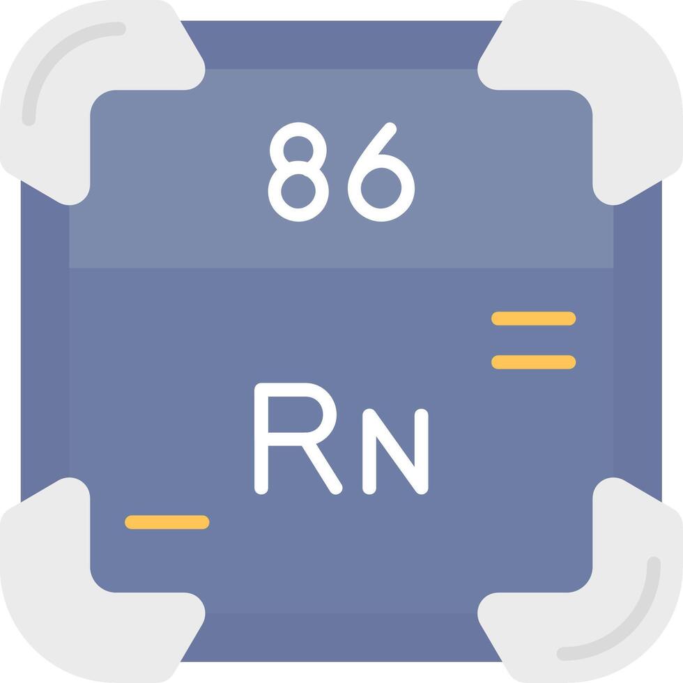 radon platt ljus ikon vektor