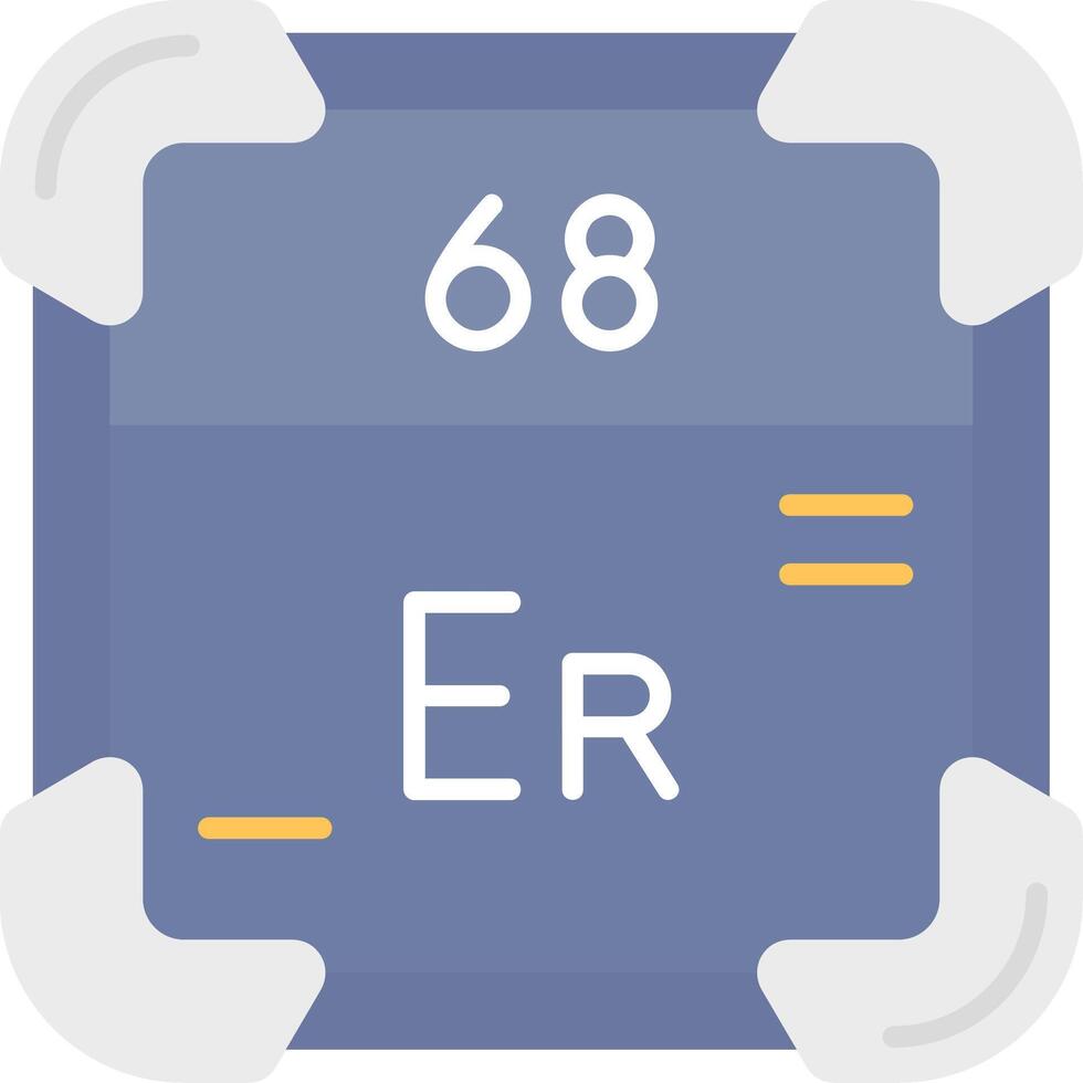 erbium platt ljus ikon vektor