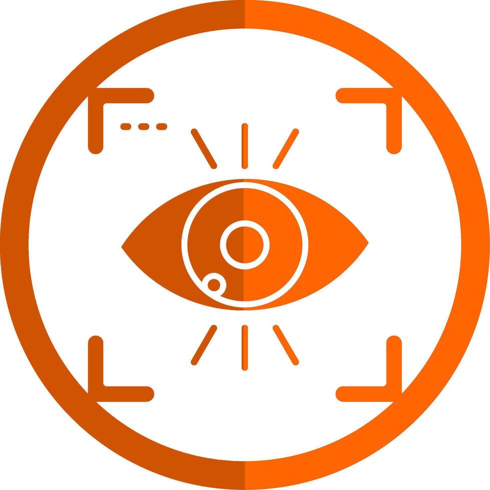Auge Glyphe Orange Kreis Symbol vektor