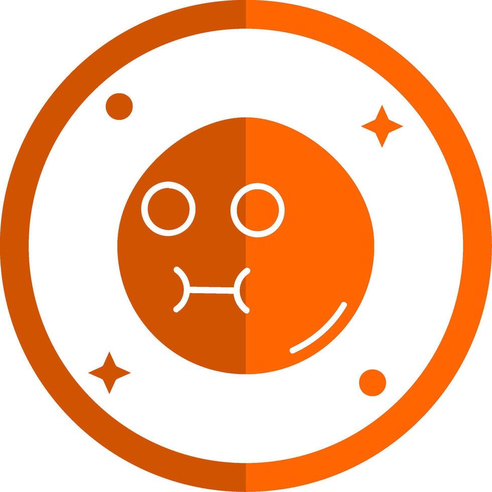 sjukdom glyf orange cirkel ikon vektor