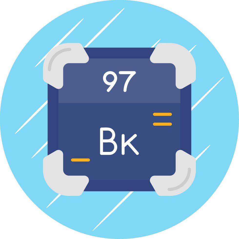 Berkelium eben Blau Kreis Symbol vektor