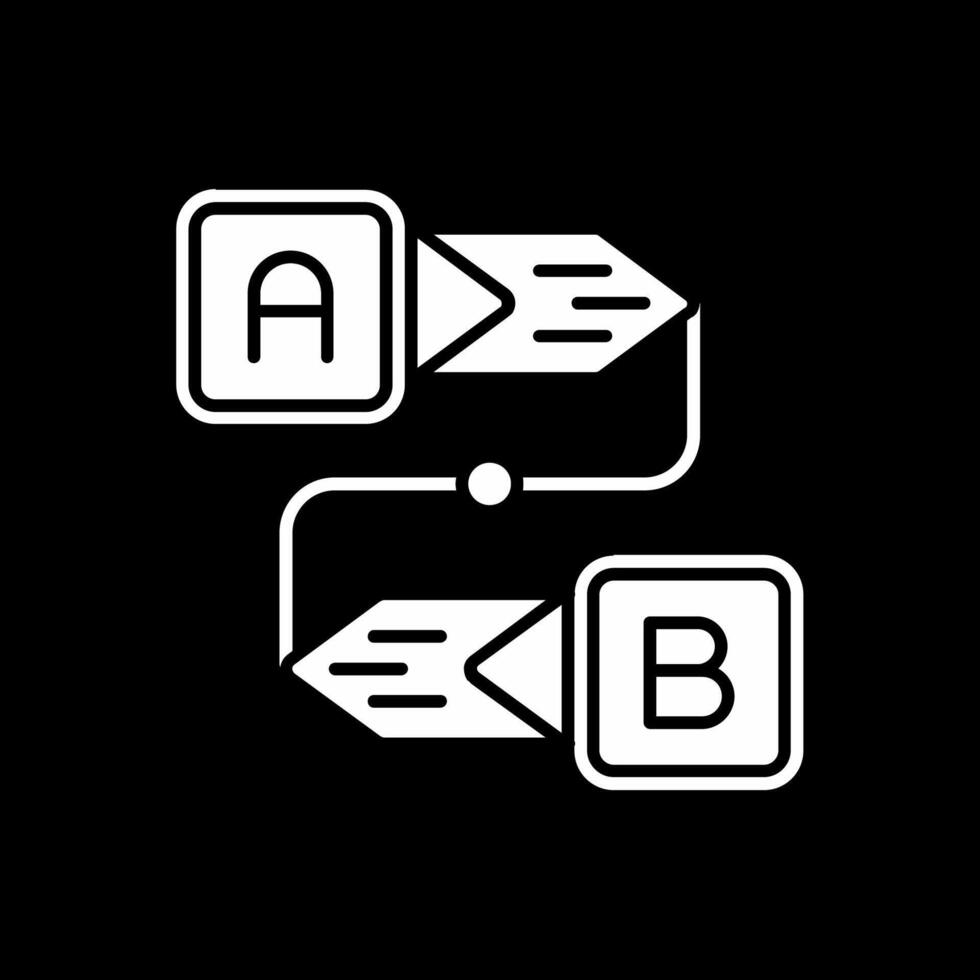 Diagramm Glyphe invertiert Symbol vektor