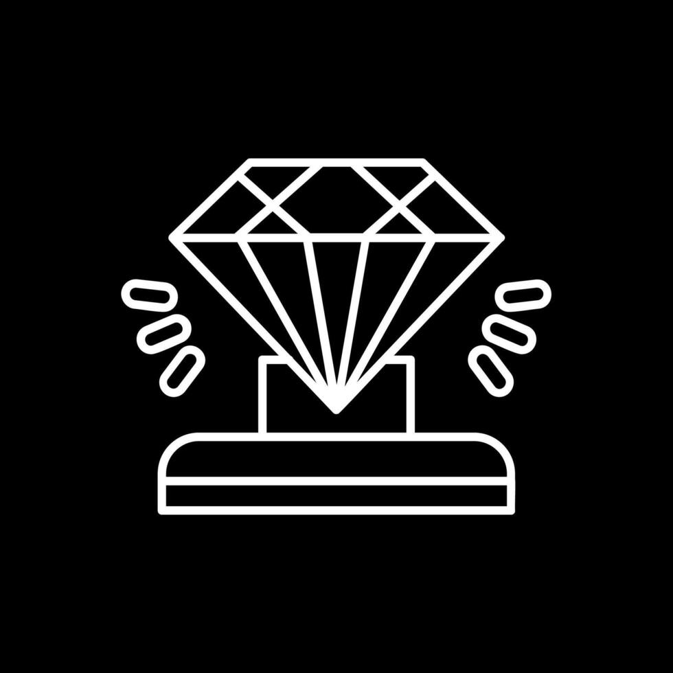 Diamantlinie invertiertes Symbol vektor