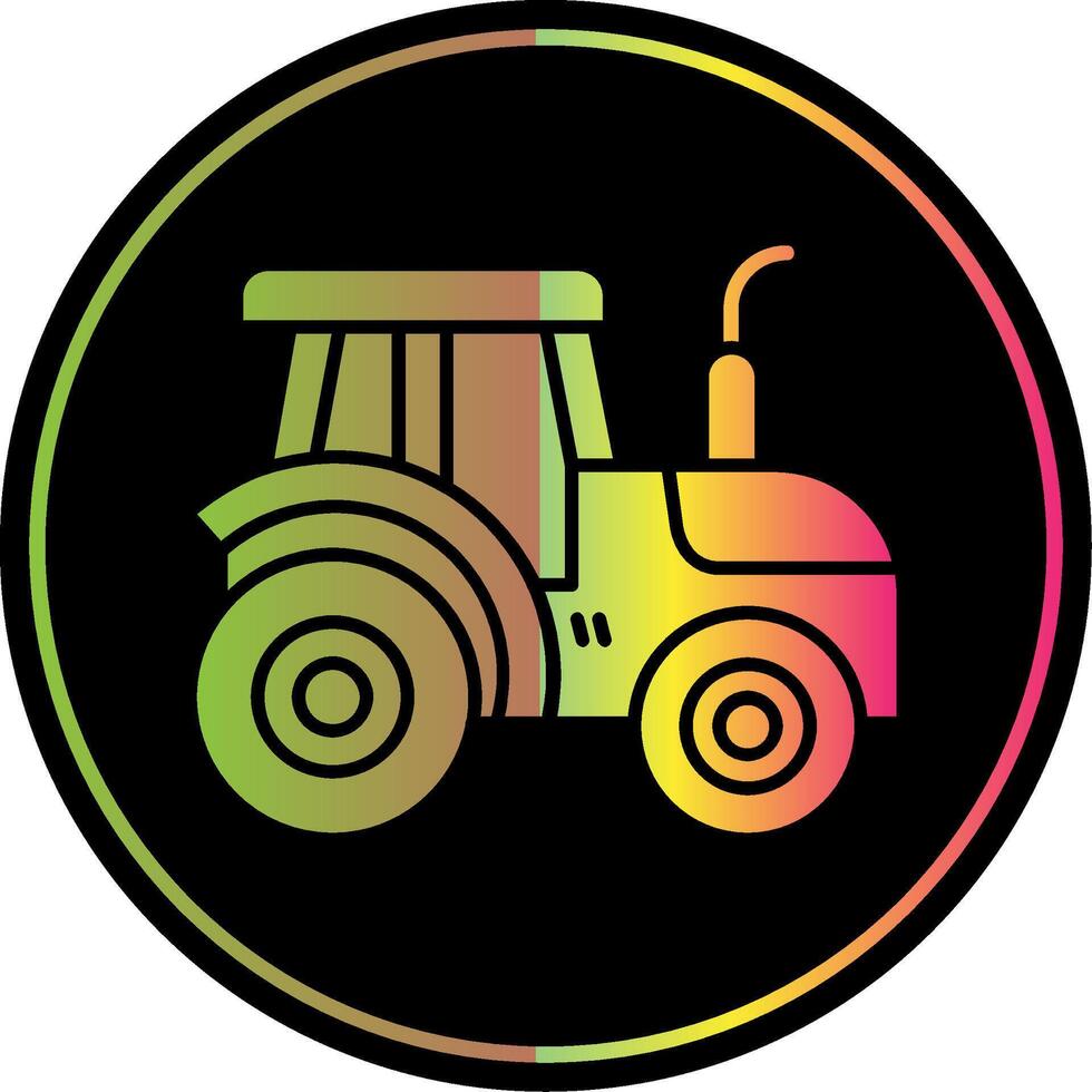 Traktor Glyphe fällig Farbe Symbol vektor