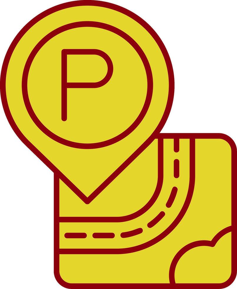 Parkplatz Jahrgang Symbol vektor