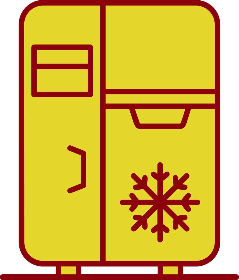 kylskåp årgång ikon vektor