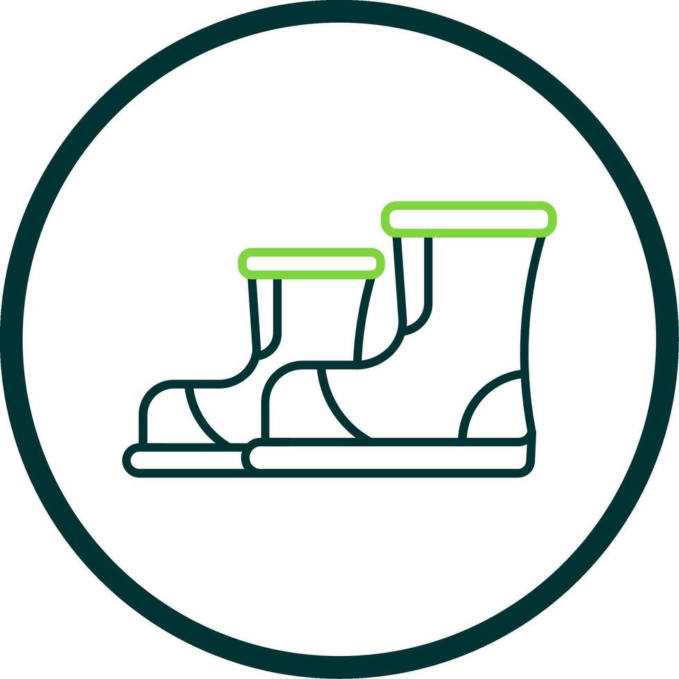 Stiefel Linie Kreis Symbol vektor