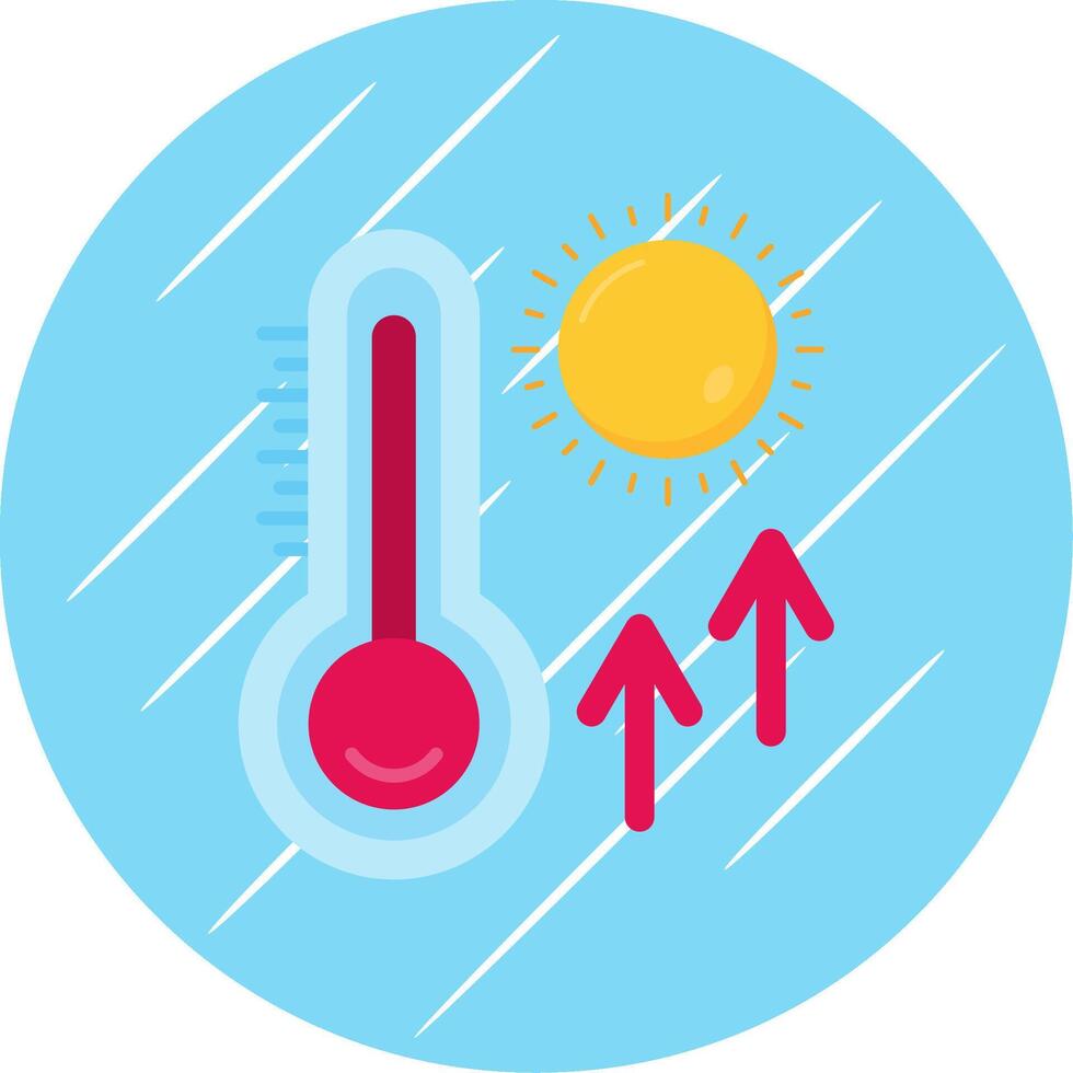 Thermometer eben Blau Kreis Symbol vektor