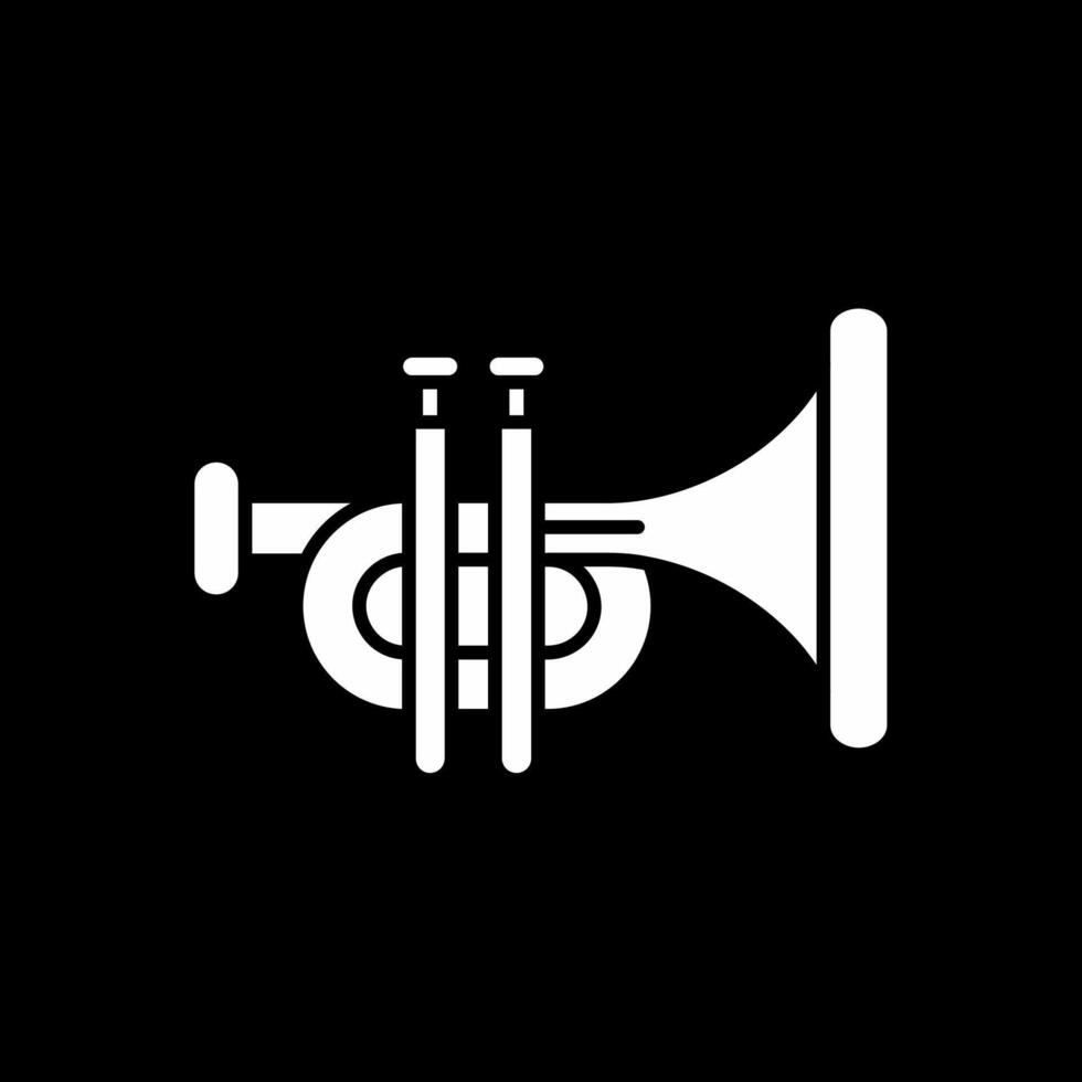trumpet glyf omvänd ikon vektor