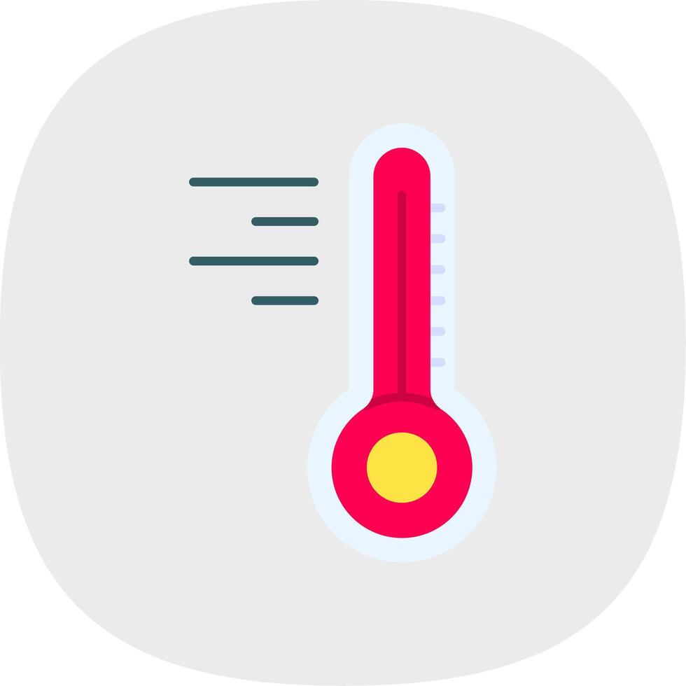 Thermometer eben Kurve Symbol vektor