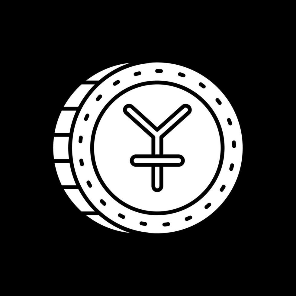 Yuan Glyphe invertiert Symbol vektor
