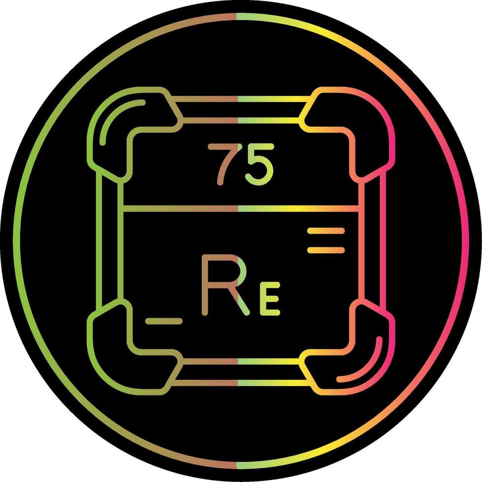 Rhenium Linie Gradient fällig Farbe Symbol vektor