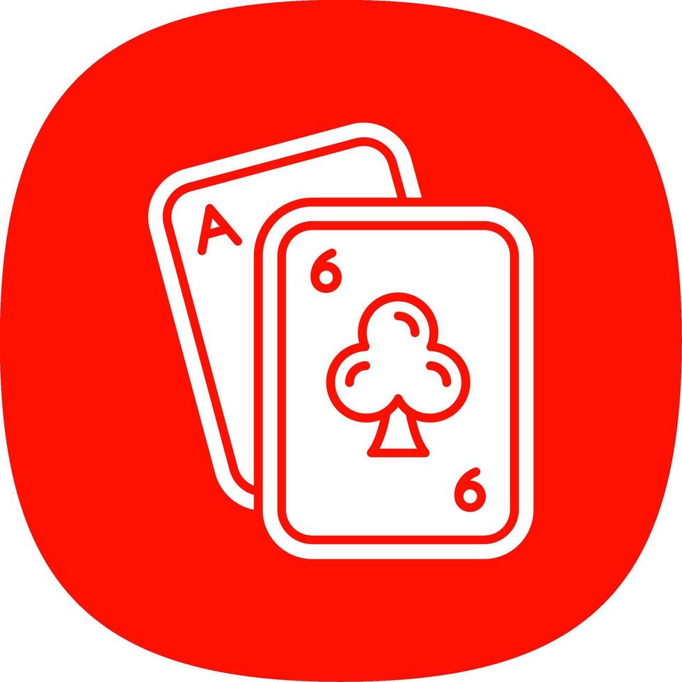Poker Glyphe Kurve Symbol vektor