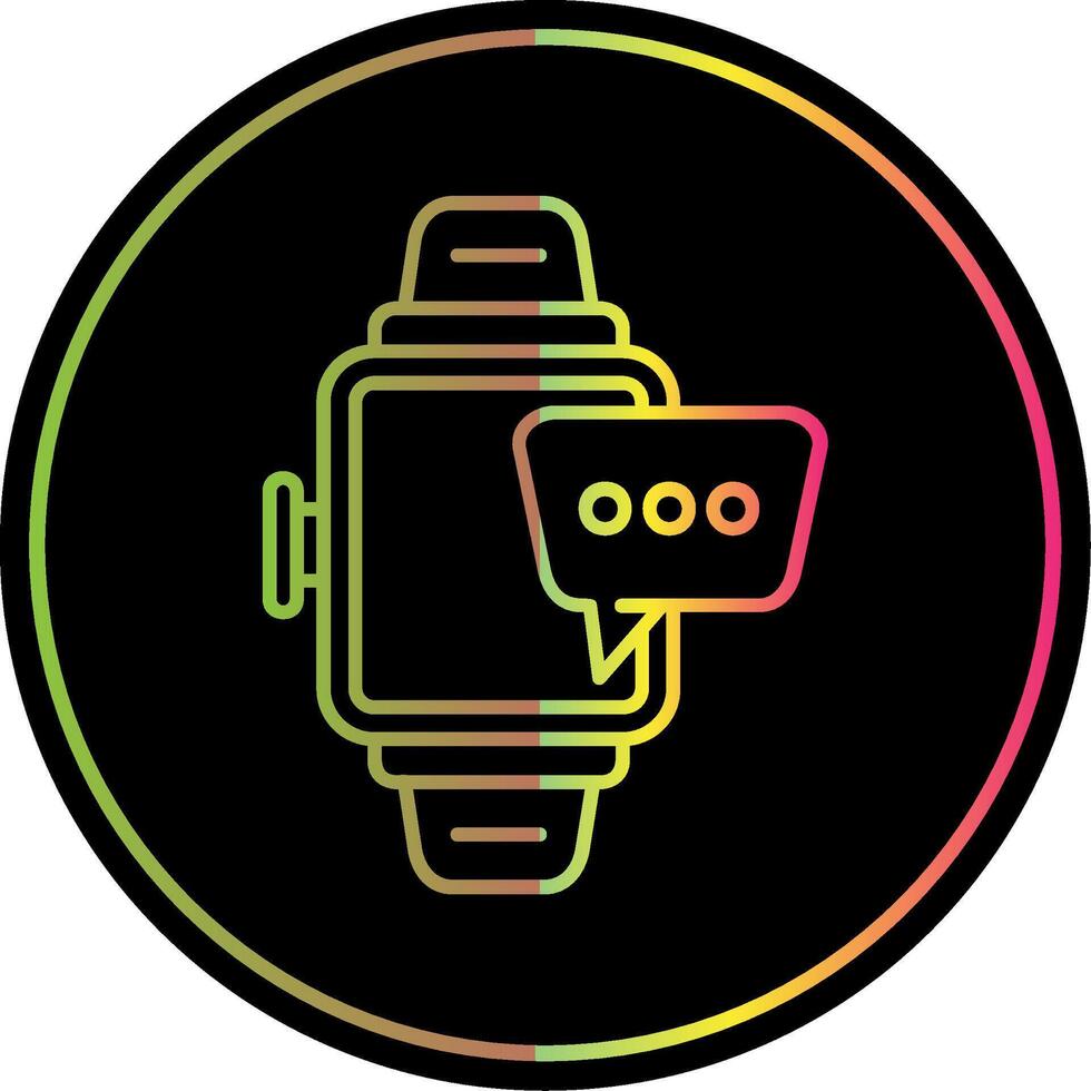 Smartwatch Linie Gradient fällig Farbe Symbol vektor