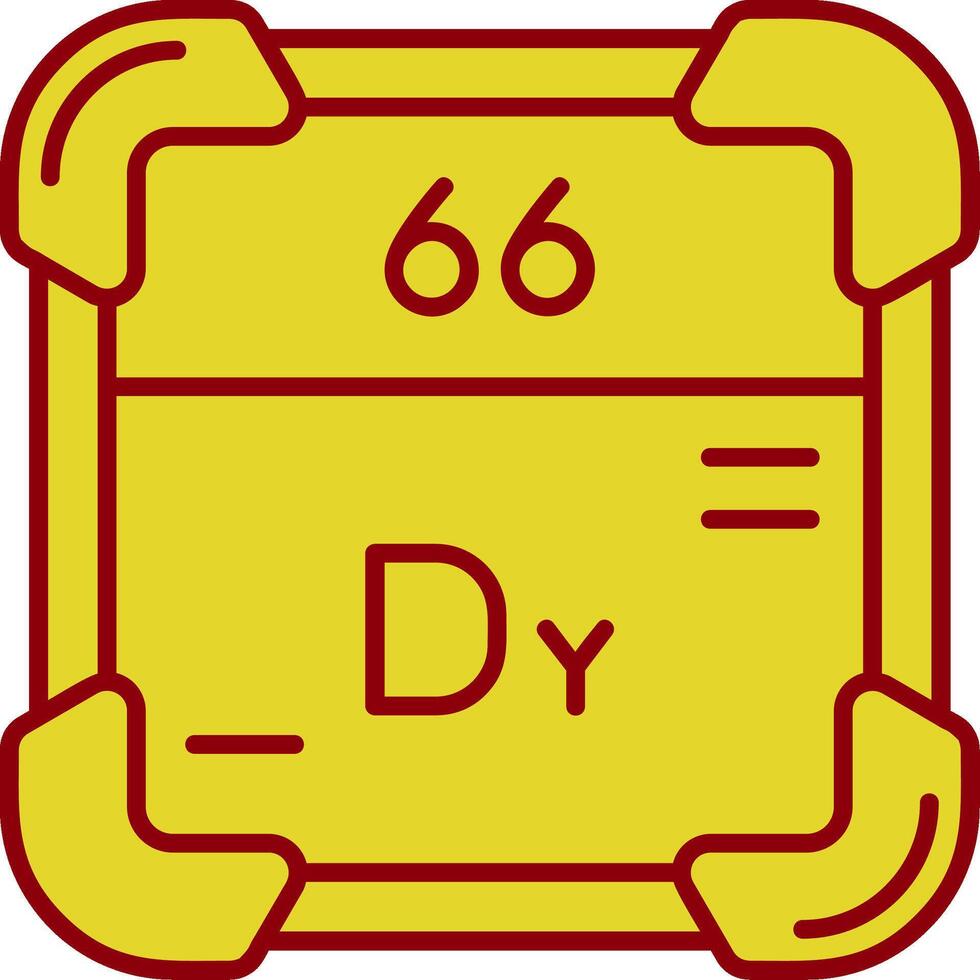 dysprosium årgång ikon vektor